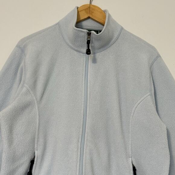 L.L.Bean Women’s Full-Zip Fleece Jacket Size L Light Blue Soft Polar Warm - Picture 3 of 11